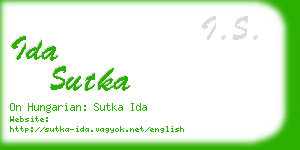 ida sutka business card